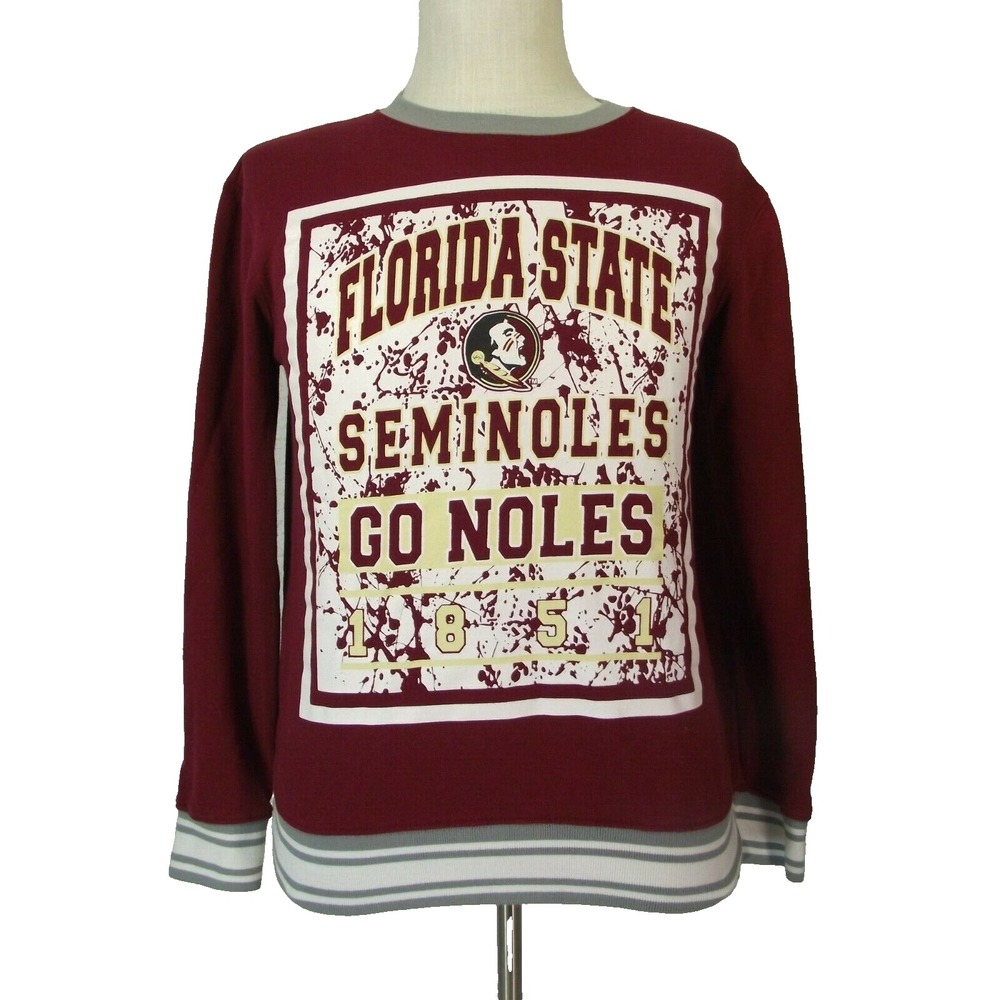 Stadium Sweatshirt Mens Small Red Florida State Seminoles Go Noles Fleece